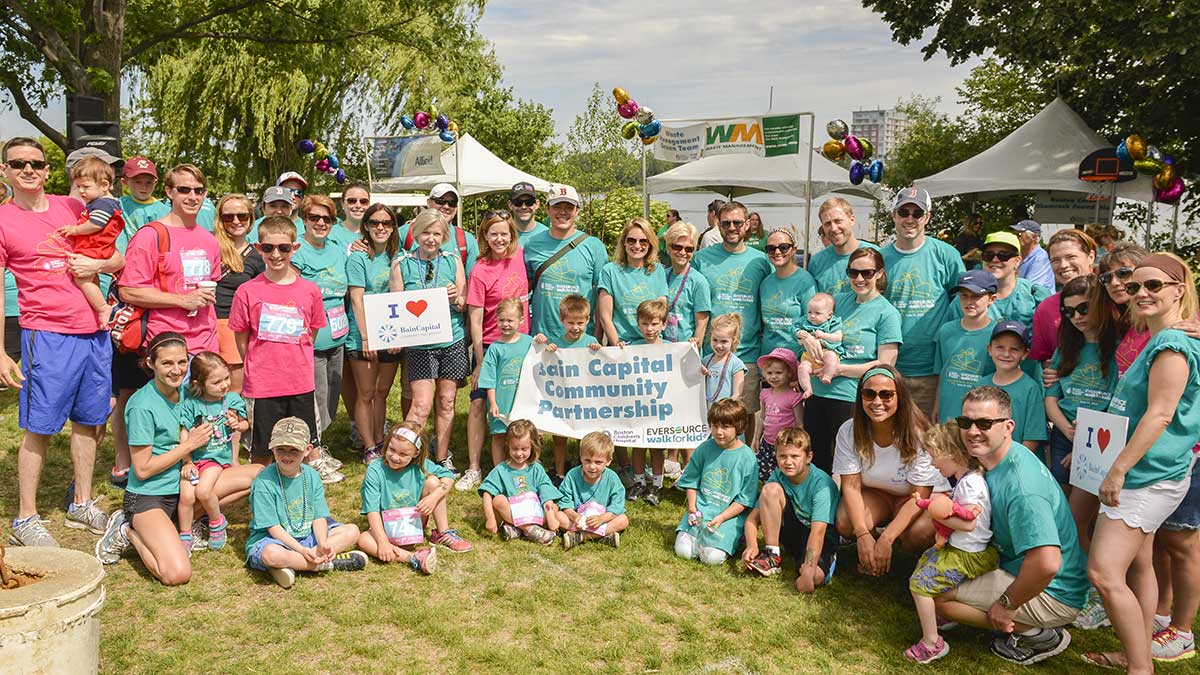 Team of 100 employees, family members and friends support Boston Children's Hospital at Eversource Walk